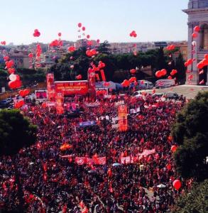 manifestazione cgil roma