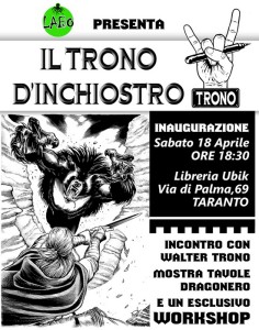 LOCANDINA MOSTRA EVENTO 'IL TRONO D'INCHIOSTRO'