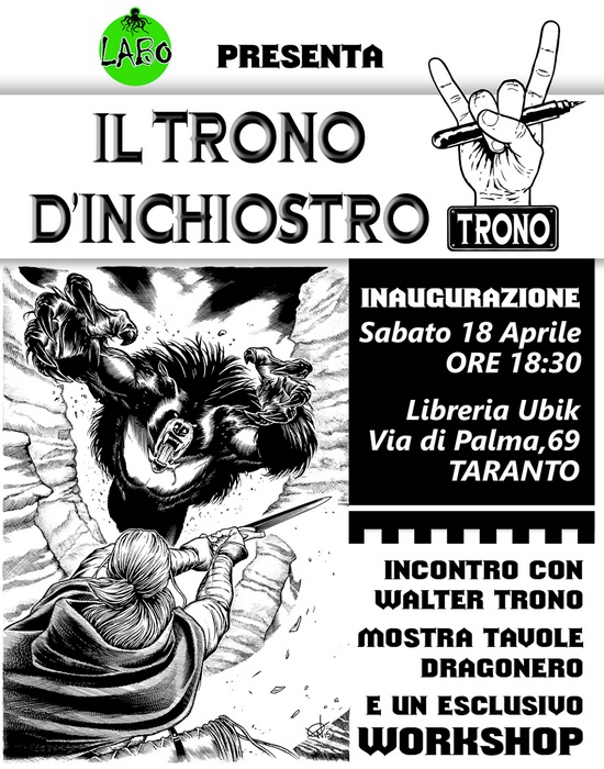 LOCANDINA MOSTRA EVENTO IL TRONO DINCHIOSTRO