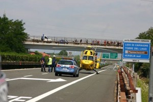 elicottero autostrada