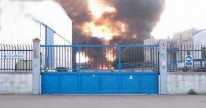 incendio zona industriale lecce