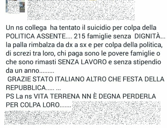 taranto tentato suicidio isolaverde