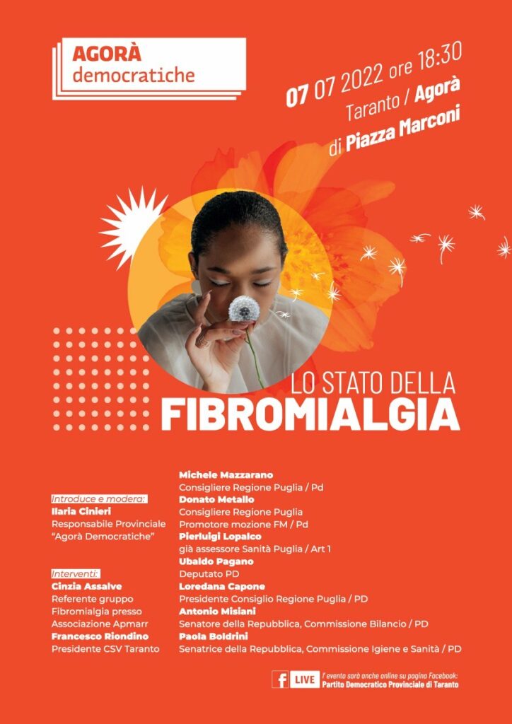 Taranto: Lo stato della fibromialgia, anche Lopalco all'Agorà democratica  - Noi Notizie.