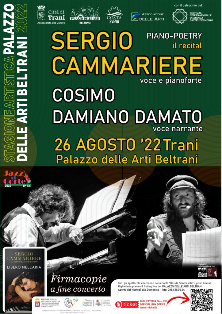 Loc. Jazz a Corte Cammariere Damato in Piano Poetry 26 agosto Plazzo Beltrani Trani