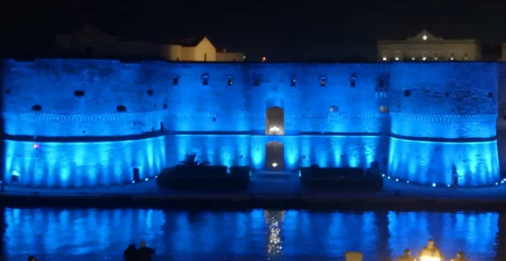 Taranto Castello Aragonese In Azzurro Per La Giornata Delleuropa Stasera