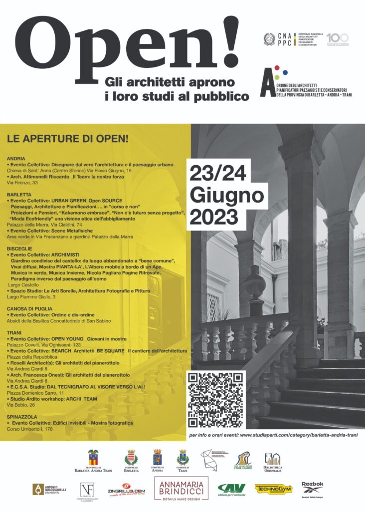 eventi open 23 24 giugno 2023 Ordine architetti BAT