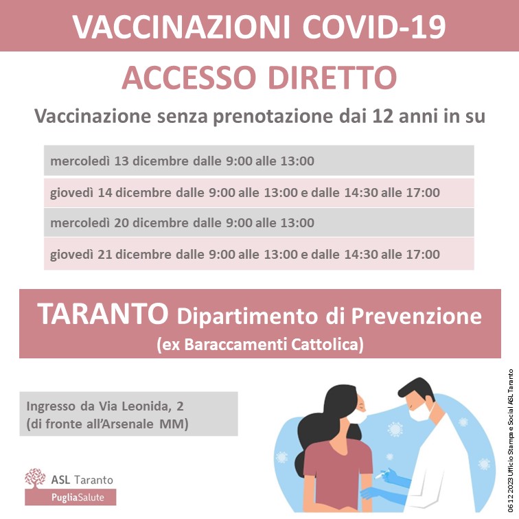 Open Day Vaccinazioni COVID dicembre 2023