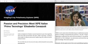 Elisabetta Cavazzuti screen articolo NASA