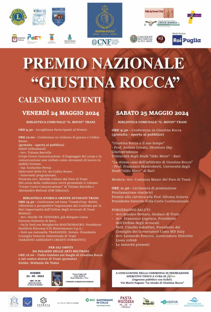 Loc. Premio nazionale Giustina Rocca, 24 e 25 maggio