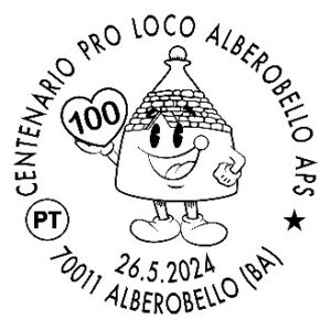 annullo fil 100 Pro Loco Alberobello