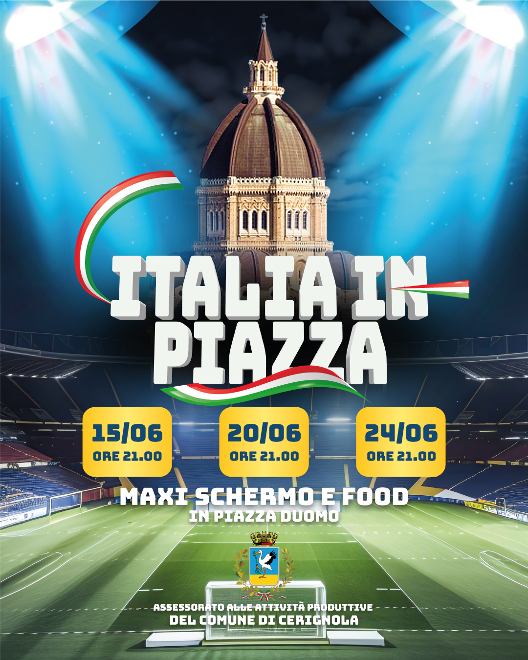 Iniziano Gli Europei Di Calcio | Partite Dell’Italia Su Maxischermi In ...