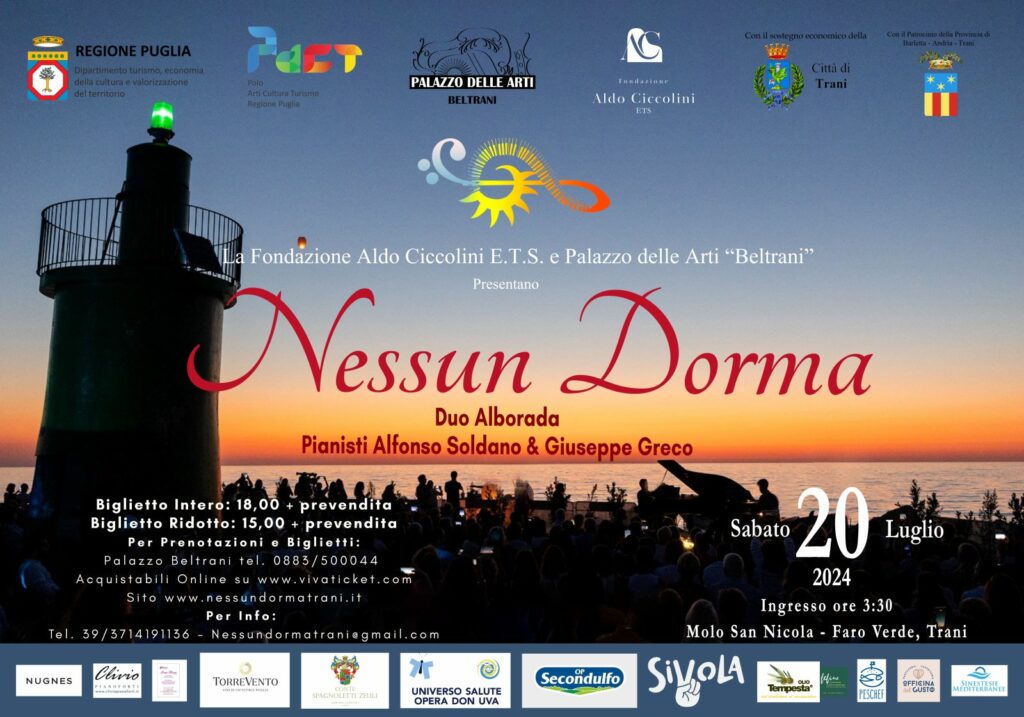 Loc. oriz. Nessun Dorma, 20 luglio, Molo San Nicola Faro Verde Trani (1)