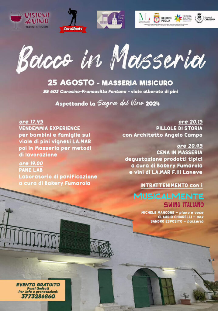 Locandina Bacco in Masseria