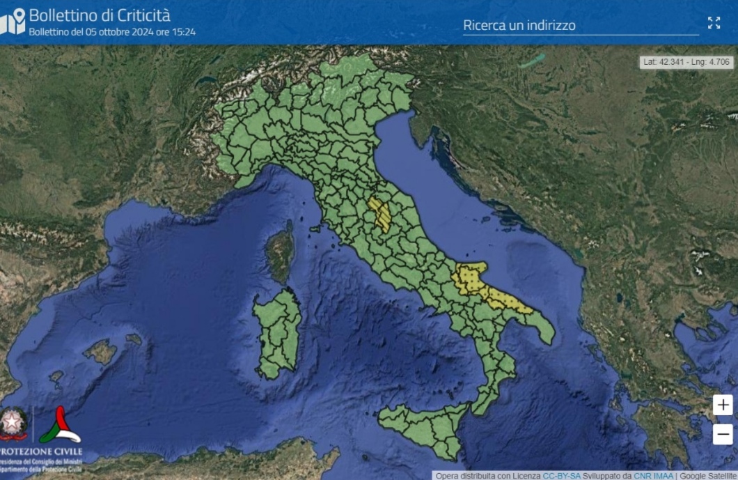 Maltempo: la Puglia centrosettentrionale e parte dell’Umbria in allerta per temporali Protezione civile, previsioni meteo