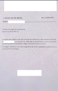 documento truffa per la stampa