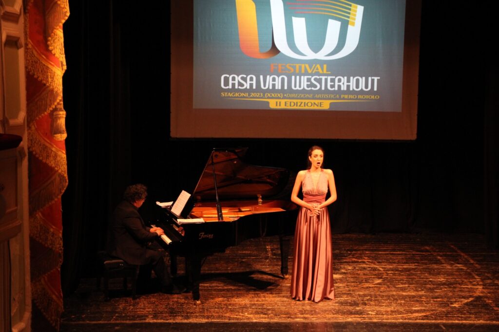 Maria Francesca Rossi durante la finale del Concorso Van Westerhout 2023