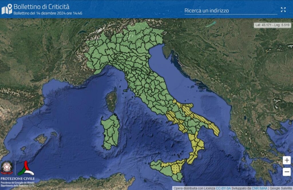 Maltempo: parte della Puglia fra le regioni oggi in allerta per temporali