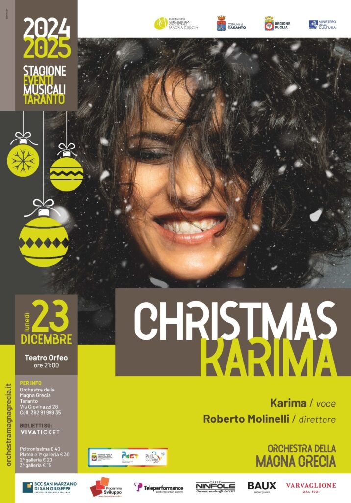 Karima lunedì 23 dicembre Teatro Orfeo