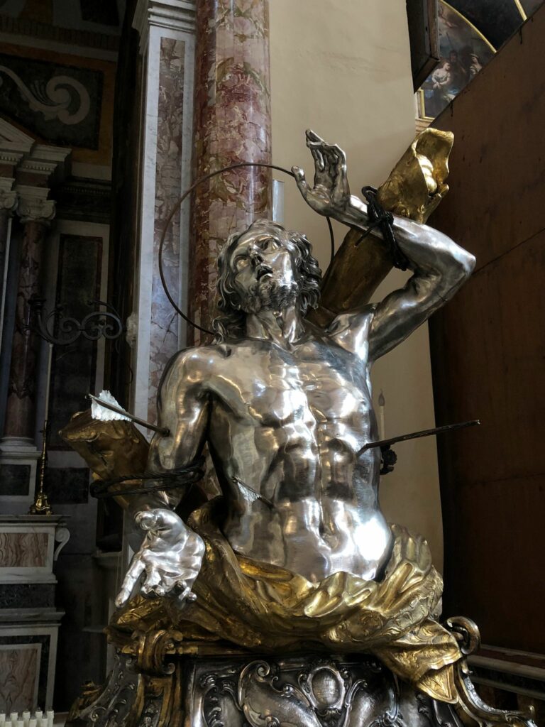 San Sebastiano statua presente nella Basilica