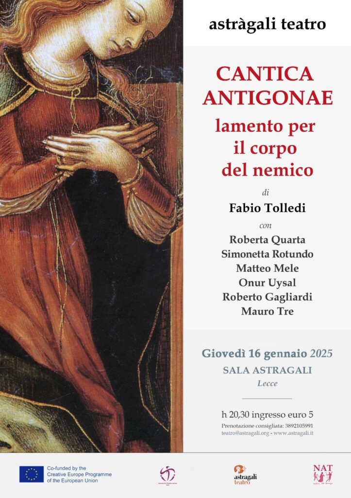 locandina Cantica Antigone 16 gennaio