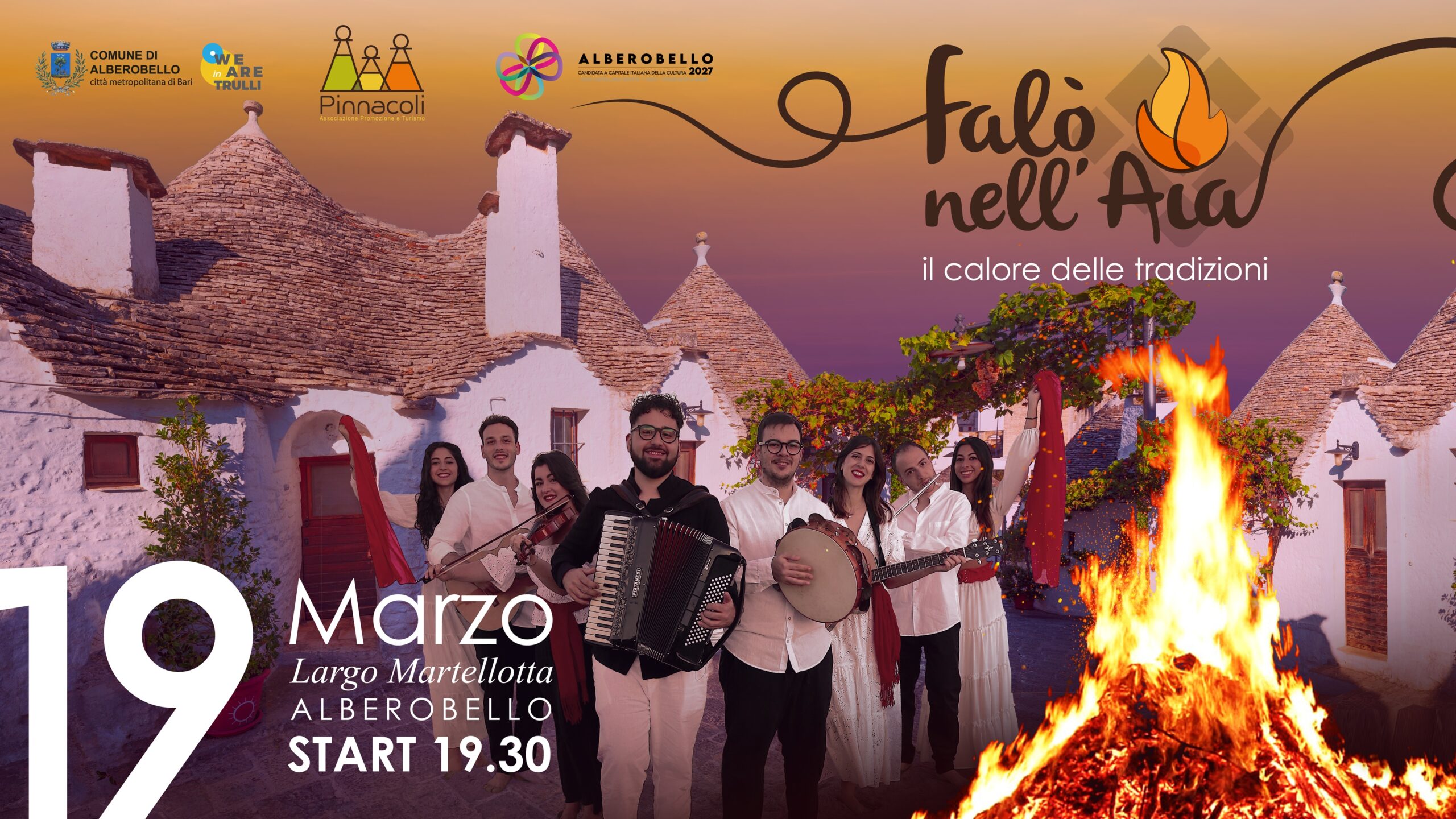 Alberobello: falò di San Giuseppe Mercoledì