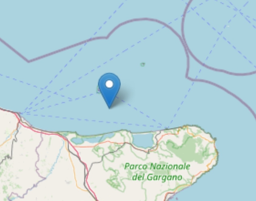 Costa garganica: terremoto di magnitudo 3 Alle 23,41